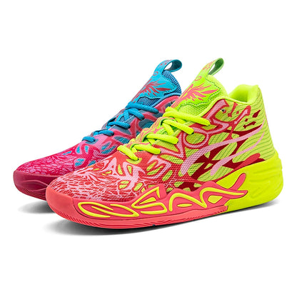 Basketball Shoes for Men Soft Lightweight Training Field Anti-Slip Shock-Absorbing Breathable Comfortable High-Top Sneakers for Men
