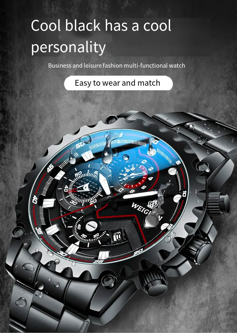 Montre Black Samurai pour homme, étanche, luminescente, personnalisée, tendance, professionnelle, de luxe, à porter au quotidien