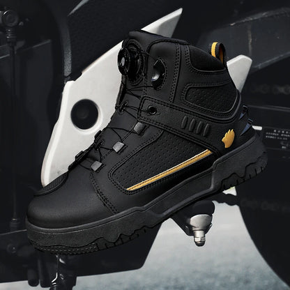 Bottes de moto imperméables pour hommes, chaussures de cyclisme pour Motocross, course de moto tout-terrain, Anti-chute, équipement respirant doux