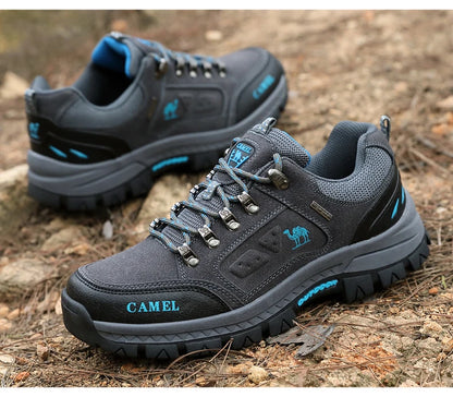 Classic Black Men's Hiking Shoes Outdoor Low Climbing Walking Shoes For Men Trekking Sneakers Non-Slip Mountaineering Shoes Man