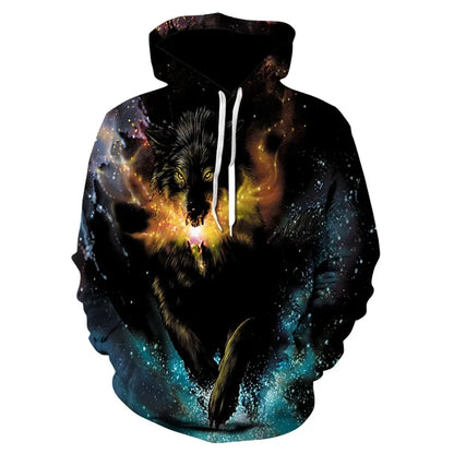 Ferocious Wolf Head Anime Sweatshirt 3D Printed Hoodies Men/Women Fashion Clothing Harajuku Kids Men's Coat
