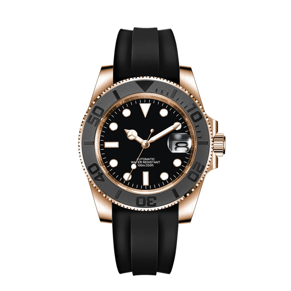 Customized Logo Reloj Men's Mechanical Automatic Wristwatch NH35 Movement 40mm Dial 100M Waterproof Sapphire Glass DIY Corgeut