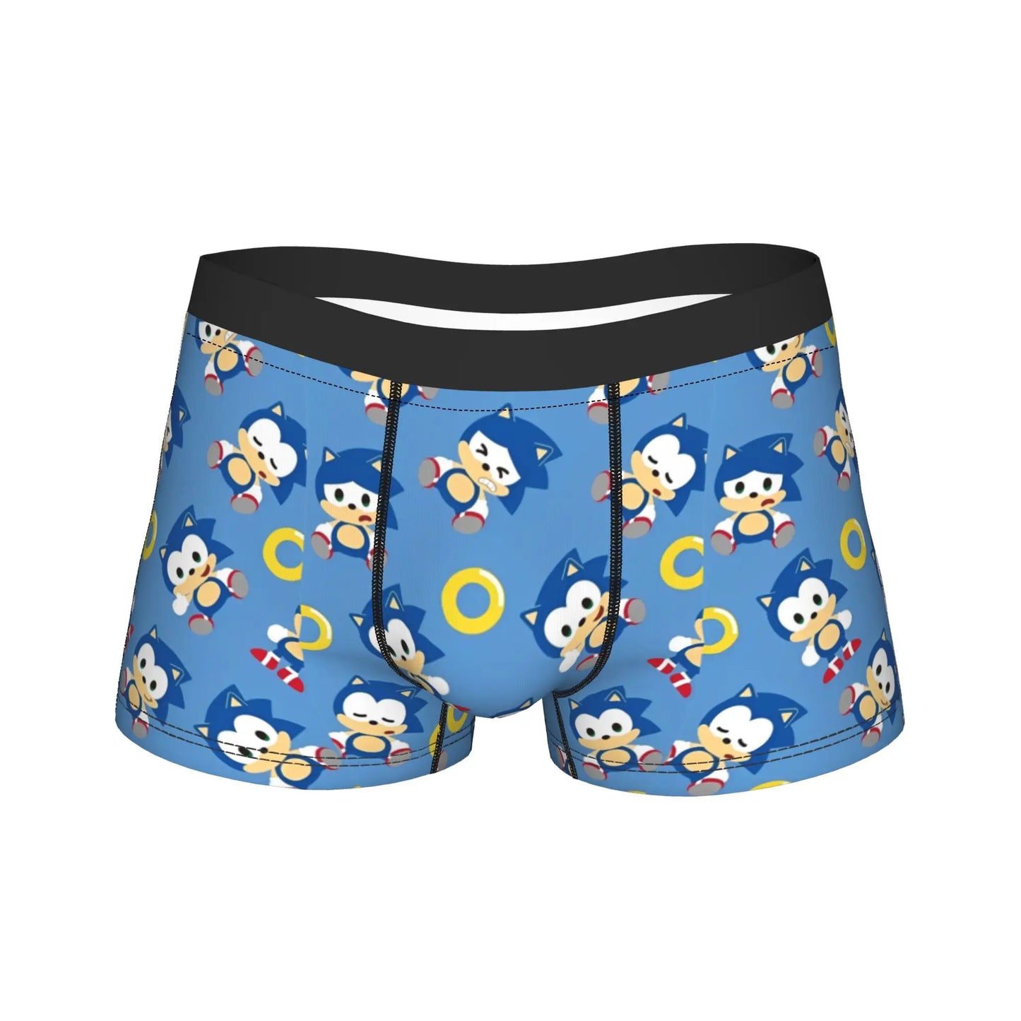 S-Sonic Retro Game Cartoon Underwear  Printed Boxershorts Quality Men Panties Elastic Boxer Brief Birthday Present