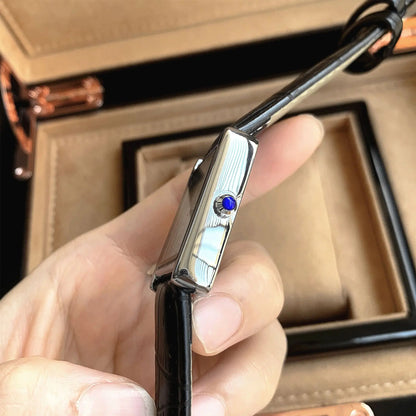 UTHAI Montre homme de luxe légère pour le travail, marque de luxe, carrée, classique, avec calendrier, étanche, bracelet, montre-bracelet à quartz pour homme, cadeau