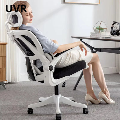 UVR Computer Chair Home Office Chair Bedroom Backrest Chair Book Desk Chair Student Learning Sedentary Ergonomic Chair