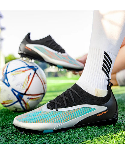 Nouveaux hommes chaussures de Football crampons de Sport adulte respirant antidérapant bottes de Football en plein air longues pointes formation garçons Match confortable
