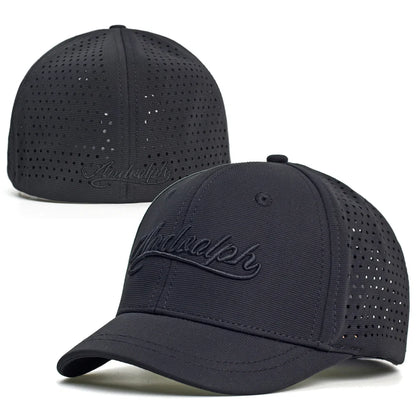 Mesh Short Brim Back Closed Baseball Cap Men Women Breathable Snapback Hats Fitted Dad Hat Adjustable Solid Trucker Style