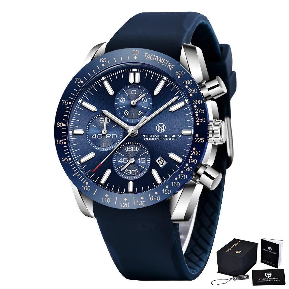 PAGRNE DESIGN Quartz Watches Multi functional chronograph 44mm Fashionable men's watch PAGANI DESIGN Extended Brand PG5140