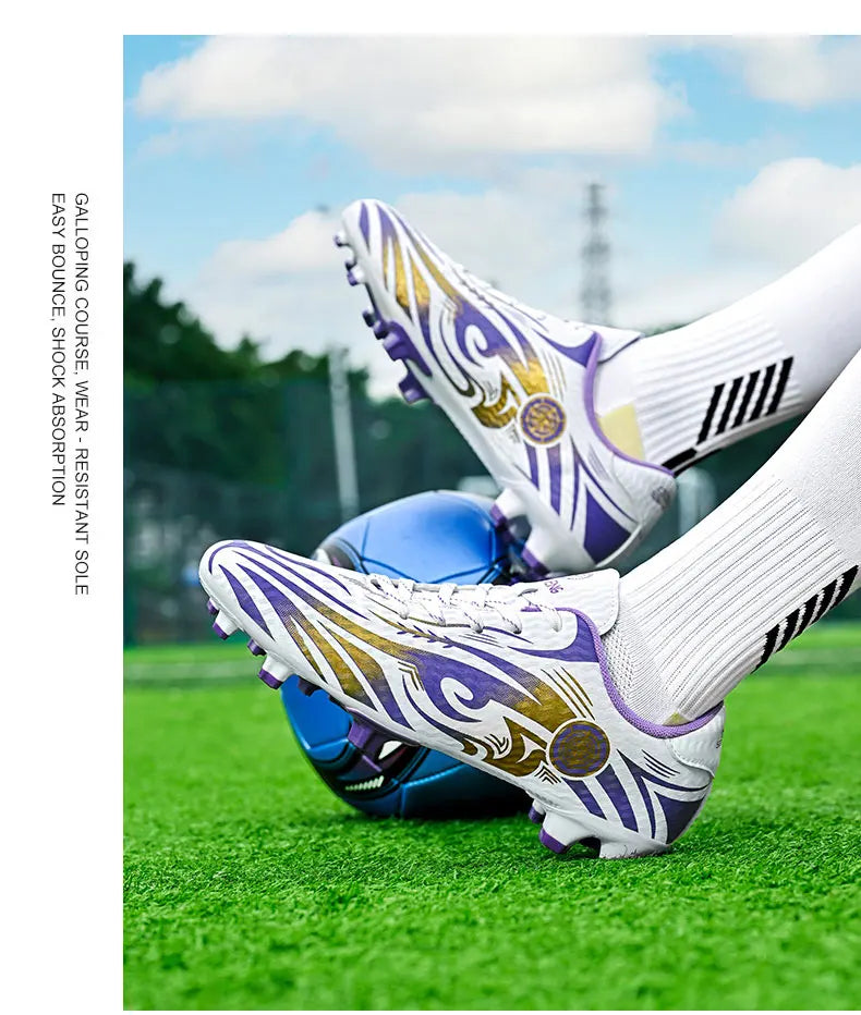 Original-Fußballschuhe, Herren-Trainingsschuhe, Outdoor-Schuhe, rutschfeste Kinder-Fußballschuhe, Schuhe mit langen Stollen, Herren-Futsal-Schuhe, Größe 32–45