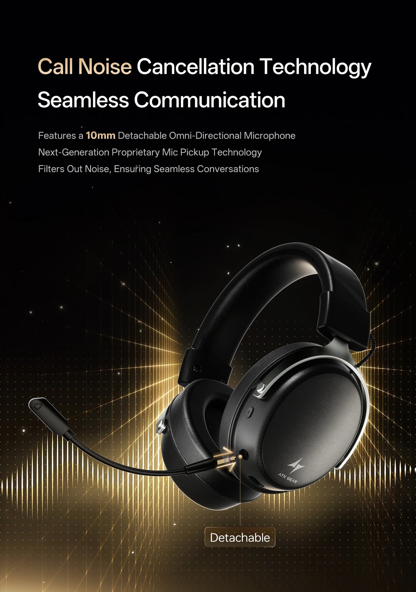 ATK Neptune N9 eSports Gaming Wireless Headset Four Modes Head Mounted Noise Cancelling Microphone Low Latency Gaming Headphones
