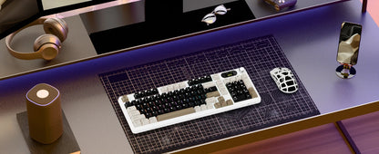 ATTACK SHARK X98Pro Wireless Mechanical Keyboard with Screen & Knob, Tri-mode Gasket Hot Swappable RGB  Keyboard, Web Driver