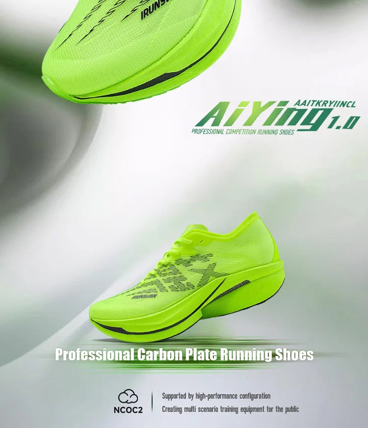IRUNSVAN Zapatillas deportivas con placa de carbono para maratón, zapatillas profesionales de running, amortiguadoras, transpirables, para jogging, unisex 095