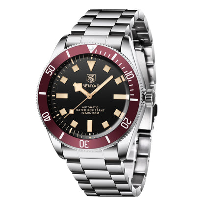 2026 New BENYAR Men's Luxury Automatic Watches Mechanical Business Waterproof Wrist Watch for Men Sports Luminous Men Bracelet