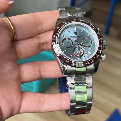 Orologio cronografo da uomo PAGANI DESIGN – Orologio da polso al quarzo di lusso, luminescente e impermeabile.