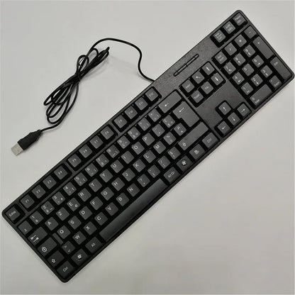 Spanish French  Russian Arabic Letter keycaps Keyboard Gaming Keyboard Usb Wired 104 Keys  For Computer