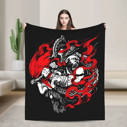 God of War Games Kratos Cartoon  Blanket Quality Soft  Bedding Throws Winter Travel Office Home Decor Aesthetic Bedspread