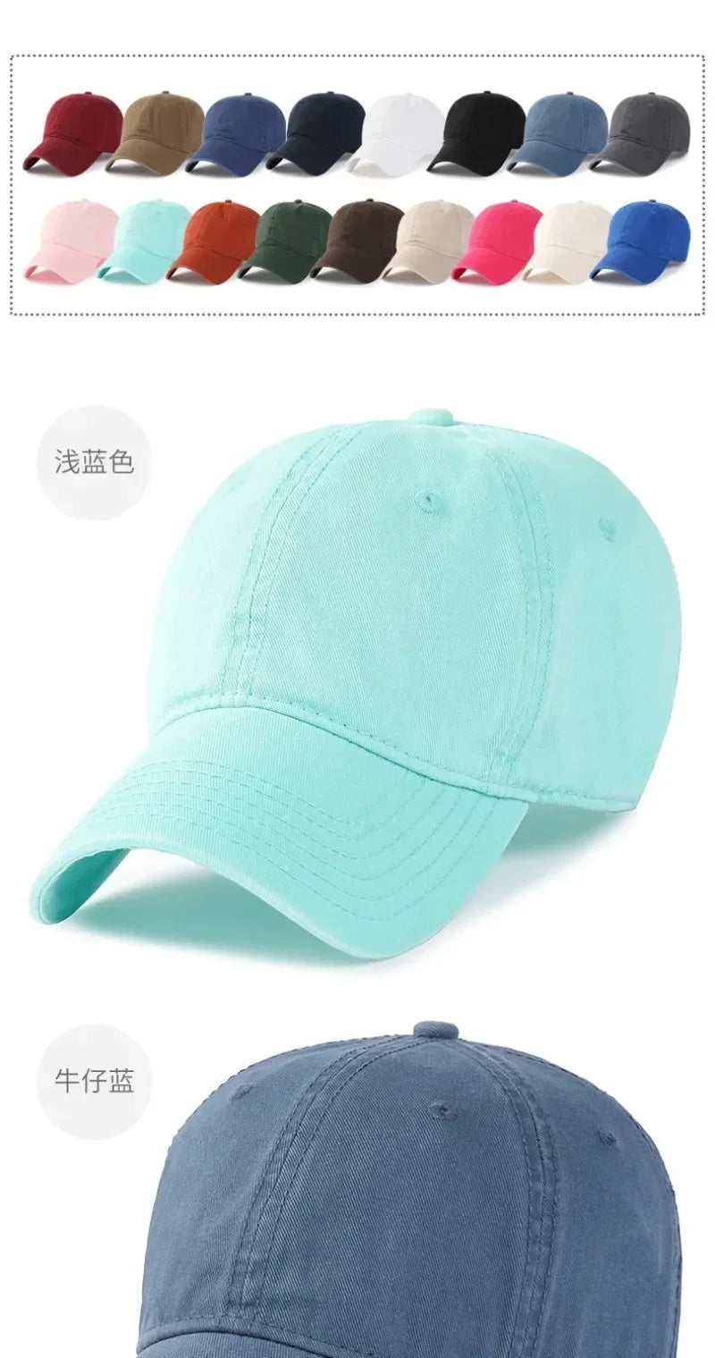 Casquettes de baseball unies, grande taille 63 cm, en coton doux, pour homme ; casquette classique « snapback » ; chapeau de golf pour femme, 59-62 cm