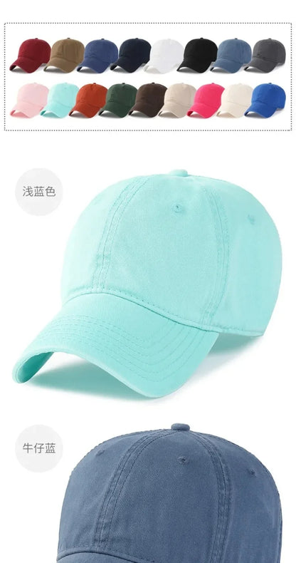 Casquettes de baseball unies, grande taille 63 cm, en coton doux, pour homme ; casquette classique « snapback » ; chapeau de golf pour femme, 59-62 cm