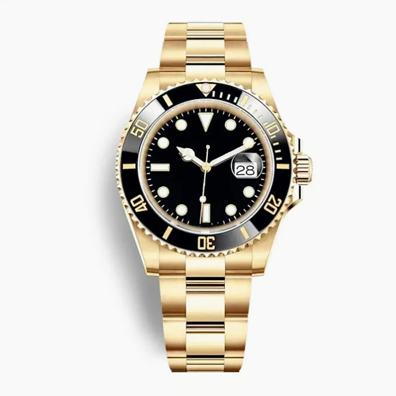 New High Quality Luxury Premium Men's Watch with Mechanical Winding Strap 904L Stainless Steel Black Blue Waterproof