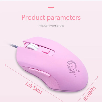 UTHAI DB49 Wired luminous pink mouse 1600 (dpi) computer accessories peripheral cute girl girl gaming mouse