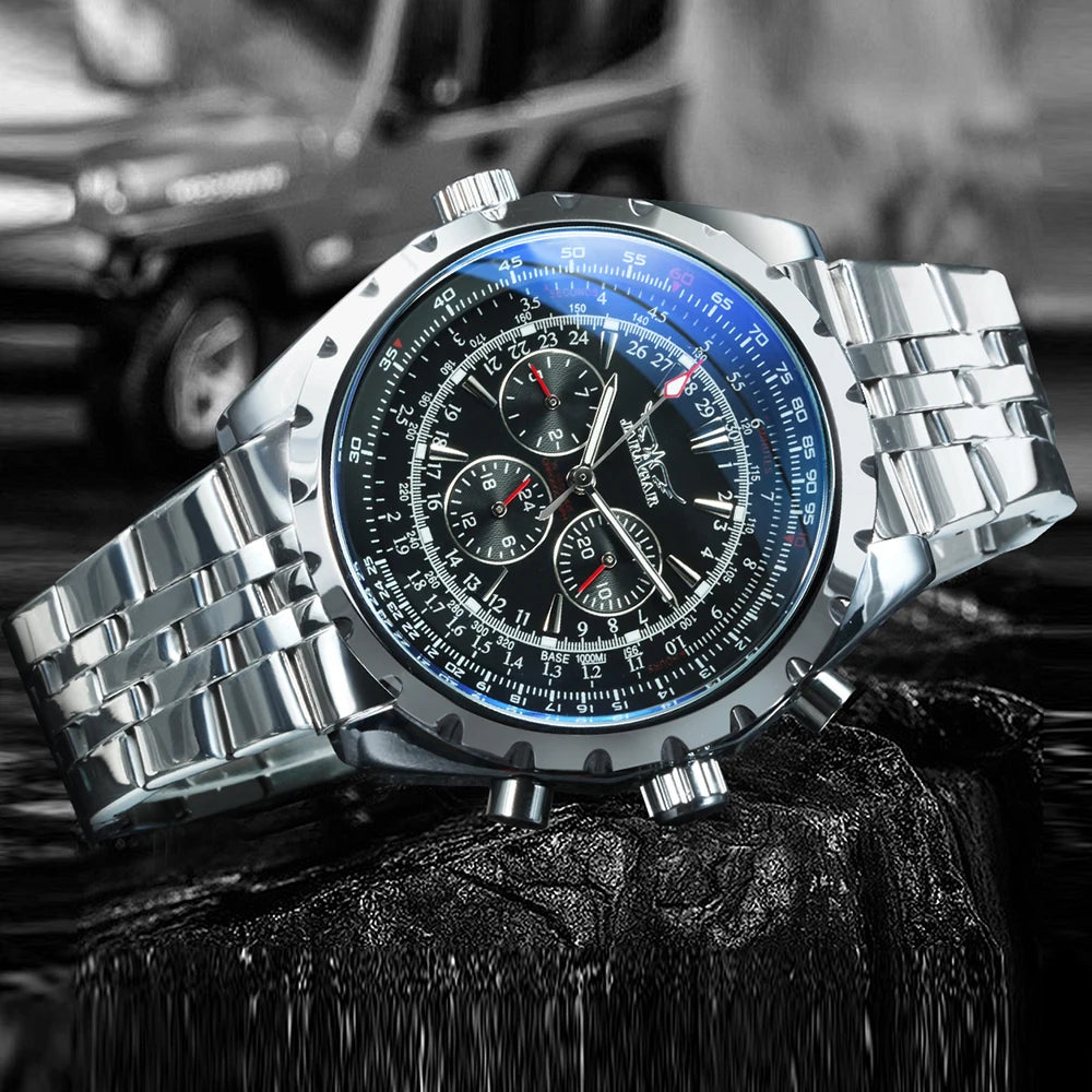 JARAGAR 212 Orologio meccanico automatico da uomo, modello business di lusso con calendario settimanale, orologio da uomo, regalo premium, Reloj Hombre
