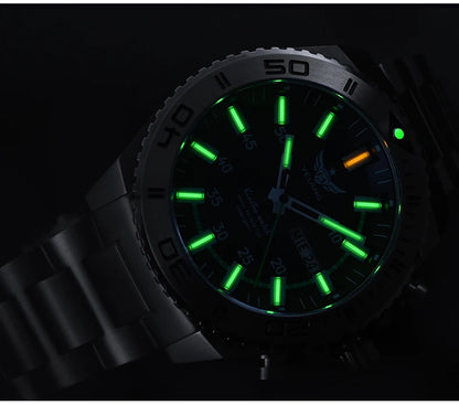 Yelang Watches V1035 44mm Men Diving Watch Human Kinetic Energy Watch 100m Waterproof Watches luminous Japan PX83 Sapphire