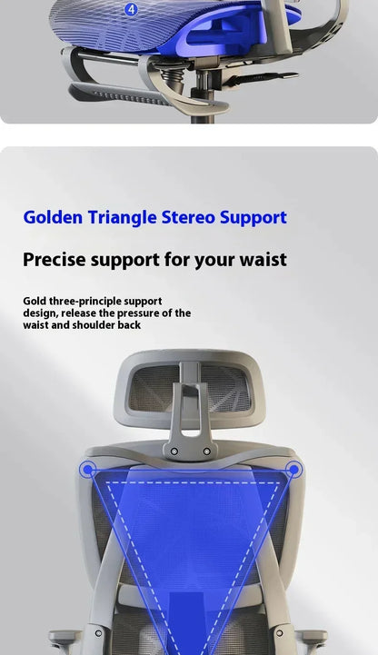 Gaming Chair Office Desk Ergonomic Computer Adjustable Armrests 3D Headrest Chair Lift Chair Back  Can Tilt Back with Foo Pedals