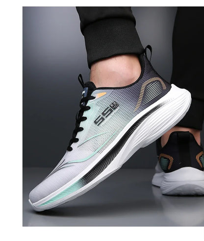Pantofi de maraton cu placă din carbon pentru bărbați, sneakers casual cu pernă de aer, încălțăminte sport de alergare masculină luxoasă, confortabilă și ușoară