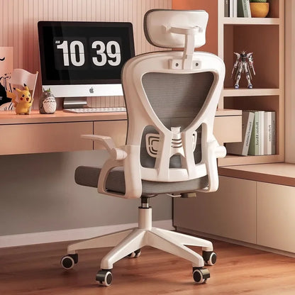 Chaise de bureau confortable pour le travail assis à domicile, chaise de personnel, chaise de dortoir, chaise de correction de la posture pour l'étude