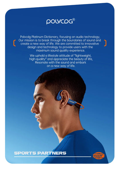 POLVCDG X7 Bone Conduction Headset IPX8 Open Headset Bluetooth 5.3 Swimming with microphone Waterproof 32GB Memory MP3 2024 new