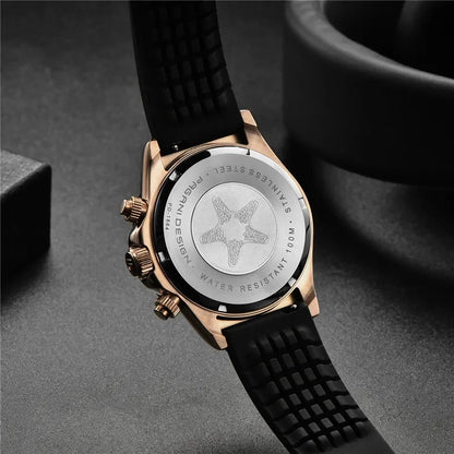 Originale neue PAGANI DESIGN PD-1664 Luxus-Herrenuhr mit japanischem VK63-Quarzwerk, Saphirglas, wasserdichtem Chronographen, Gold