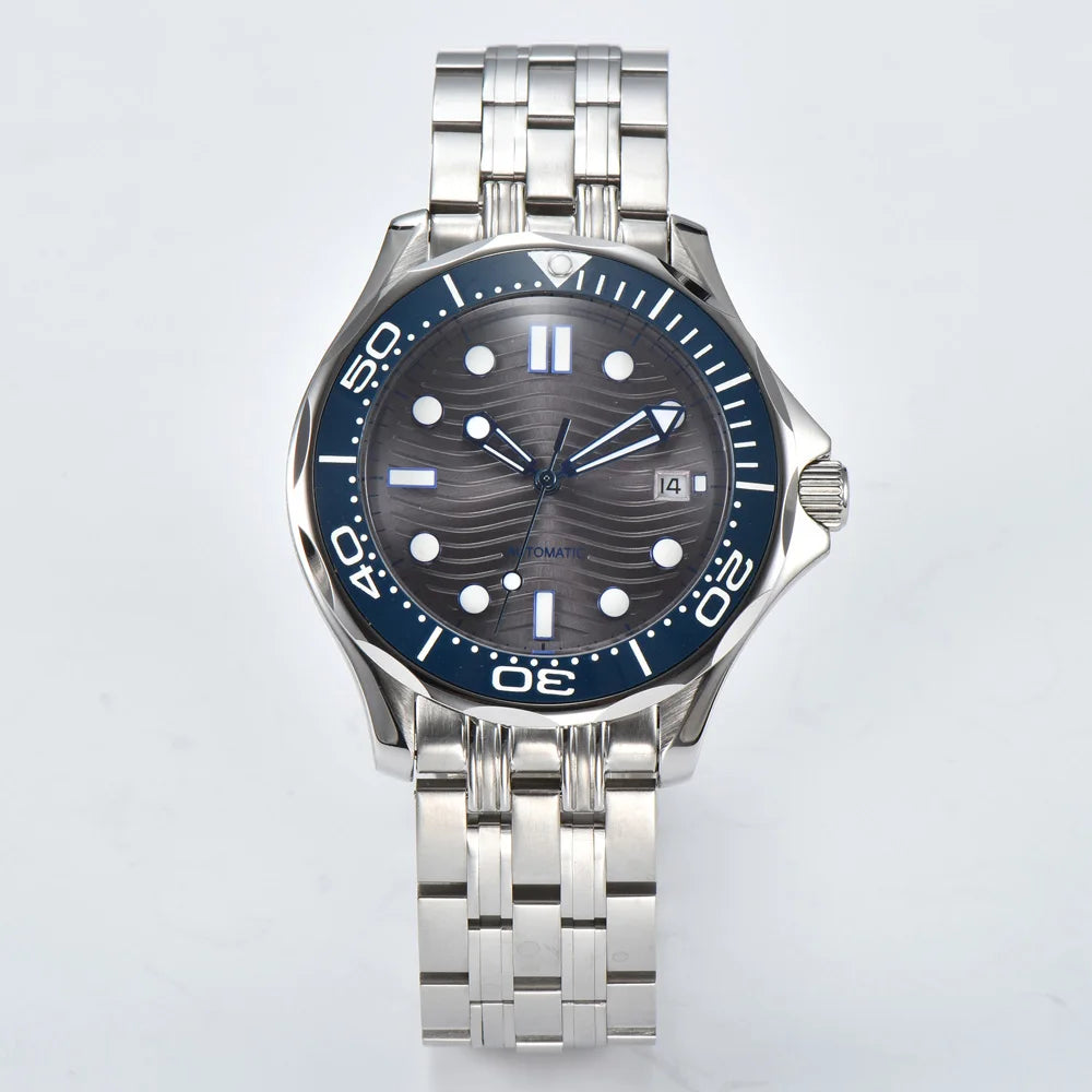 Parnsrpe 2026 New Miyota 8215 Automatic Dive Watch for Men Luxury Sport Green Dial Luminous Sapphire Crystal Date Waterproof Bus