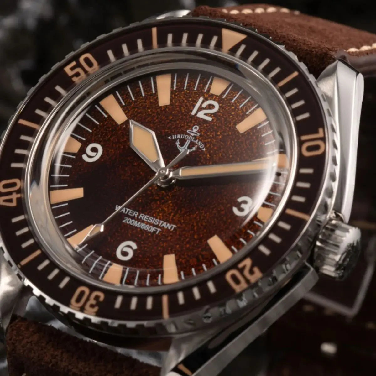 Hruodland 2026 new retro 41MM men's automatic mechanical watch Hangzhou K1 glass stainless steel waterproof 20Bar C3 reloj hombr