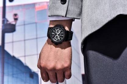 Orologio da uomo PAGANI DESIGN – Cronografo sportivo di lusso in oro rosa, dotato di un movimento al quarzo giapponese VK64 e di un cinturino in gomma fluorurata.