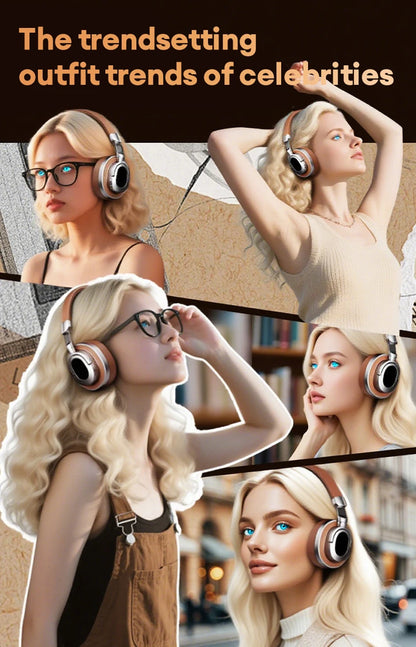 Lenovo LE602 Bluetooth 6.0 Over-Ear Headsets HiFi Stereo Sound Fashionable Music Earphones ENC HD Call Wireless Wired Headphones