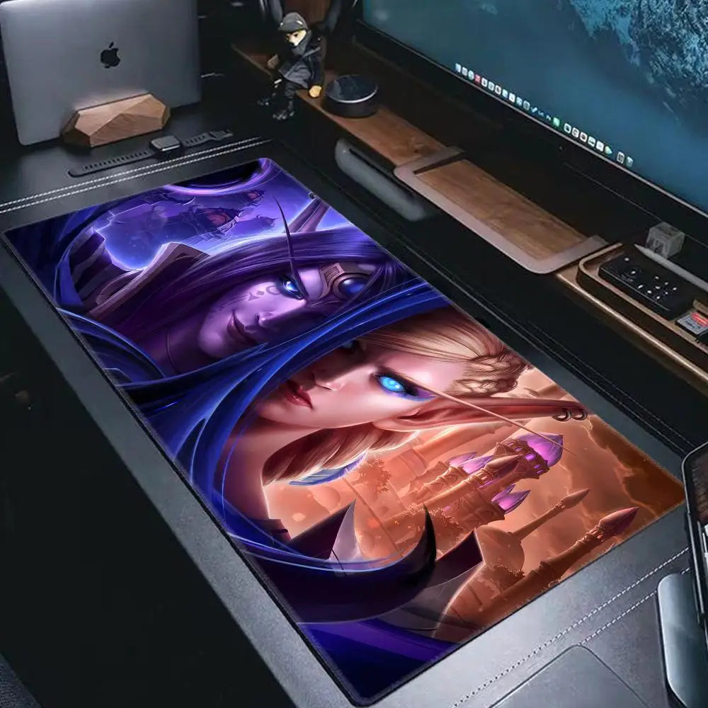 World Of Warcraft Game XXL Large Mouse pad Large Keyboard Desk Mat Gaming Mouse Pad Lock Edge Non-slip Table pad Mat HYBXAXC