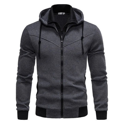 Autumn men's sportswear long sleeved jacket hooded sweatshirt zipper opening jacket men's hooded sweatshirt slim fit men's cloth, Produit gaming premium Fraquane, équipement gamer