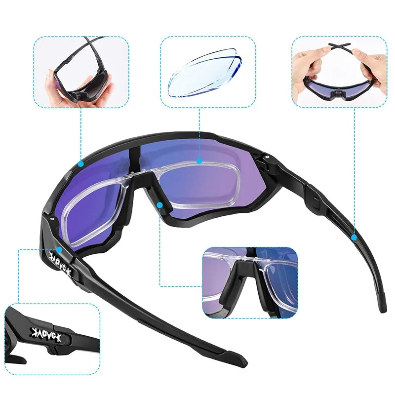 Kapvoe: Gafas de sol de marca para hombre, para pesca, montaña y ciclismo; gafas para mujer, para bicicleta de carretera; gafas de bicicleta; gafas de ciclismo; Oculos Ciclismo