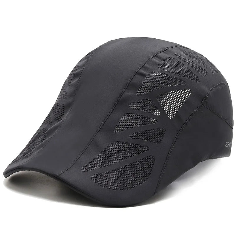 Boné de basebol unissexo com letras impressas, de secagem rápida; chapéus de sol; bonés de malha respirável para atividades ao ar livre no verão; boinas; viseiras; chapéus de golfe