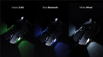 Angry Miao Infinity Gaming Wireless Mouse Hot-Swappable Metal Ultralight Hollow PAW3950 Dual 8K Wired Tri-Mode Orange