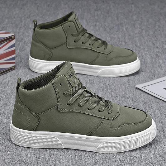 Skateboard-Schuhe für Herren 48 High-Top-Casual-Sneaker, atmungsaktive Street-Schuhe, flache Schnür-Walking-Schuhe Chaussure Homme