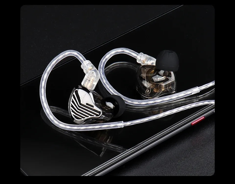 Kz Gk Kunten 1DD Dynamic Drive Earphone Hifi IEMs in ear Earbuds 2pin Detachable Cable Metal Gamer Audiophile headset