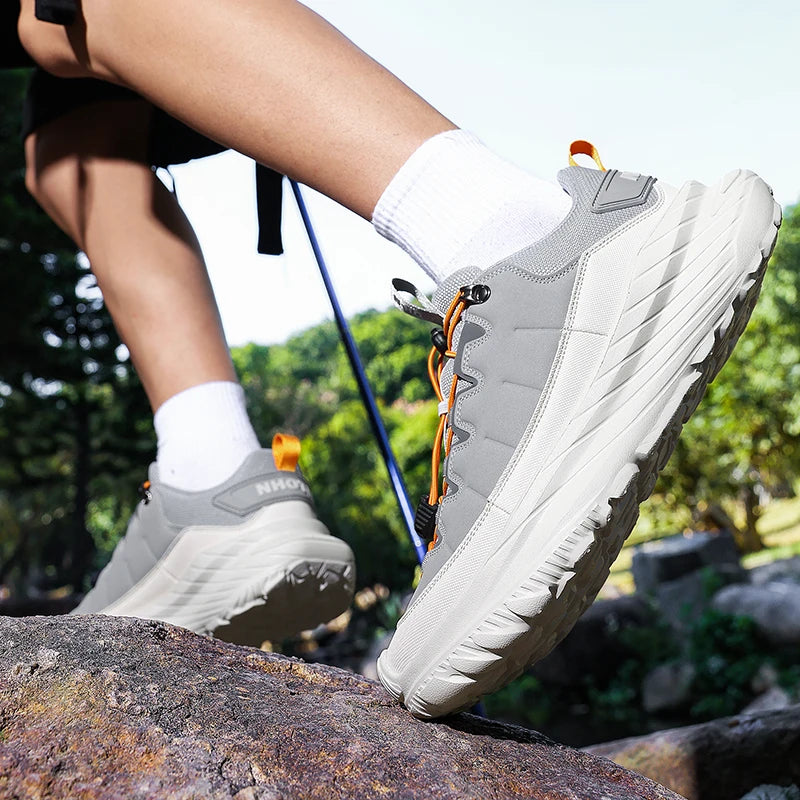 Chaussures de randonnée en plein air pour hommes, chaussures de course sur sentier, antidérapantes, légères, respirantes, pour escalade en montagne, camping, trekking, taille 46