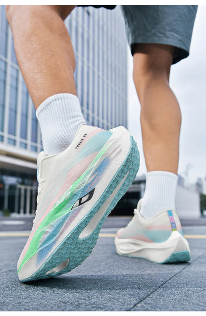 Running Shoe Men Sports Carbon Board Speciality Breathable Lightweight Women's Comfortable Athletic Nonskid Sneakers﻿ Marathon