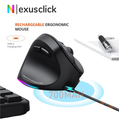 Left Hand Wireless Mouse Bluetooth Mouse Gamer Ergonomic 2400DPI Silent Mouse For MacBook Tablet Laptops Computer PC 2.4G Mice