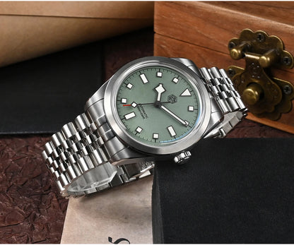 San Martin 38mm Men Sport Watch Fashion Luxury Explore Climbing Automatic Mechanical Sapphire Waterproof 5 Links Bracelet BGW-9
