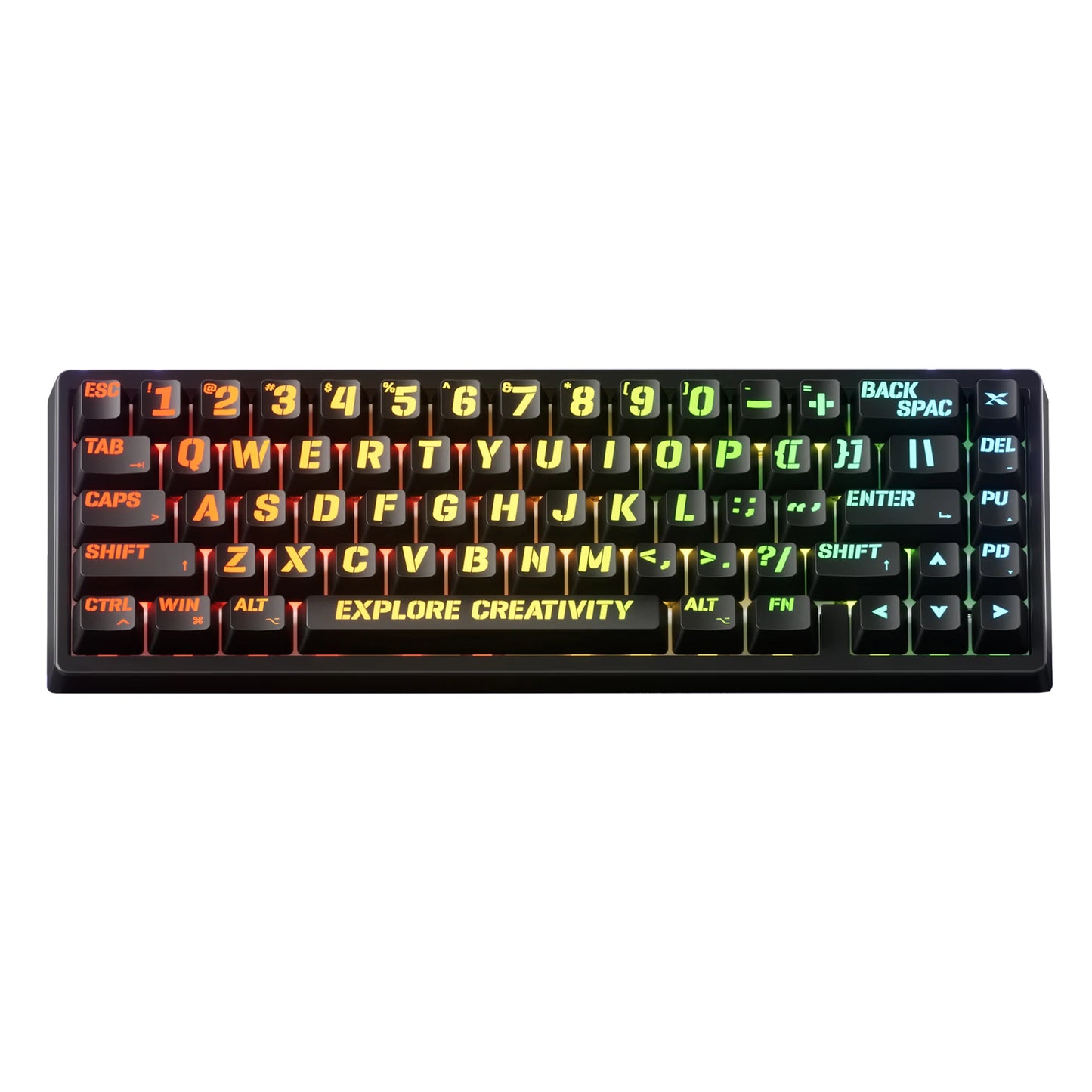 XVX M67 JadeStone Mechanical Keyboard With IMD-Tech Keycaps Hot Swappable Gasket Tri-Mode Custom RGB Wireless Keyboard 65%