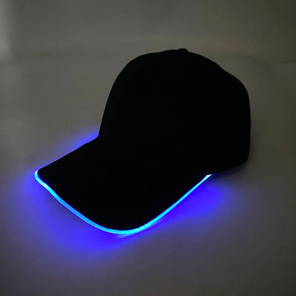 Fashion Glowing Baseball Cap LED Light Up Hip Hop Hat Bar Club Props Fluorescent Hat Men Women DJ Dance Supplies Costume