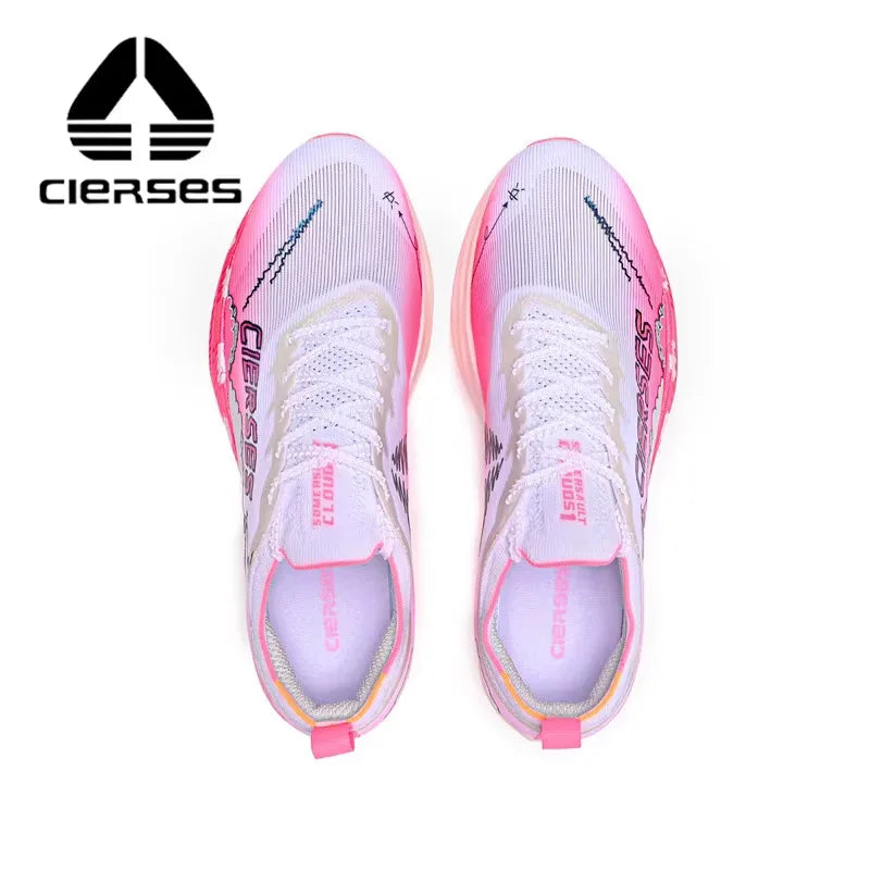 CIERSES Carbon Fiber Plate Marathon Running Racing Shoes Men Professional Stable Support Shock-Relief Rebound Training Shoes