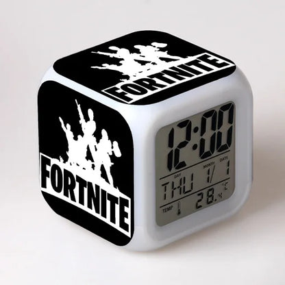 Fortnite Alarm Clock Cute Fashion Cartoon Personalized Creative Kawaii Minimalist LED Alarm Clock Gift for Friends' Birthday